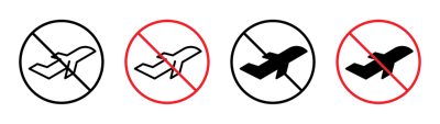 Dont Fly Sign vector