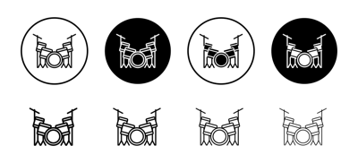 Drum Set Icon vector