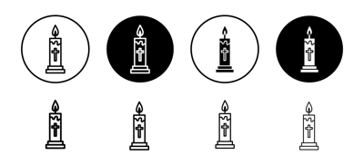 Easter Candle Icon vector