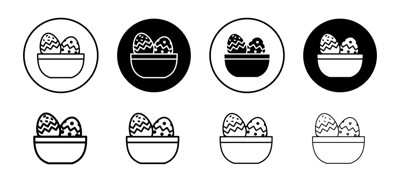 Easter Eggs Icon vector