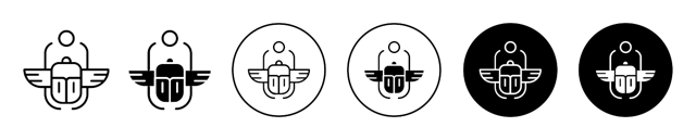 Egyptian Scarab Icon vector