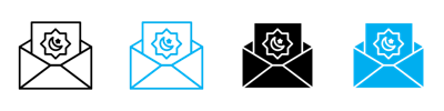 Eid Mubarak Envelope Icon vector