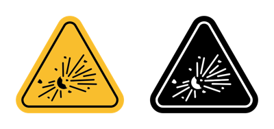 Explosive Materials Hazard Sign vector