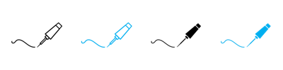 Eyeliner Brush Icon vector