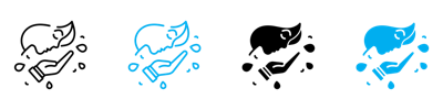 Face Washing Icon vector