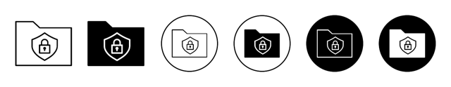 File Folder Security Vector Ico vector