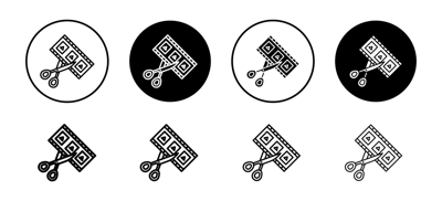 Film Editing Icon vector