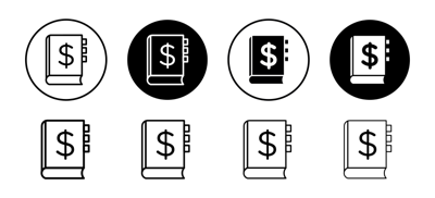 Financial Log Icon vector