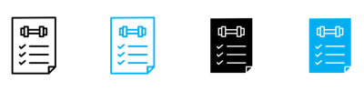 Fitness Plan Icon vector