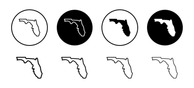 Florida Map Icon vector