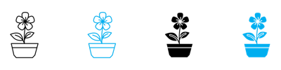Flowerpot Icon vector
