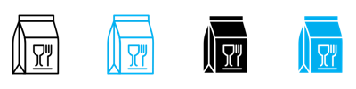 Food Delivery Paper Bag Icon vector