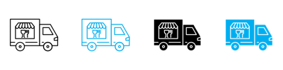 Food Truck Icon vector