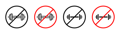 Forbidden Barbell Sign vector