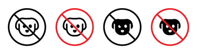 Forbidden Dog Pet Sign vector