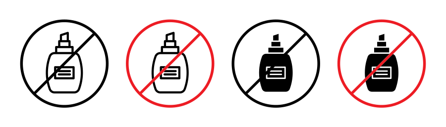 Forbidden Perfume Sign Icon SVG