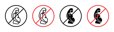 Forbidden Pregnant Icon vector