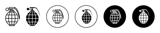 Fragmentation Grenade Icon vector