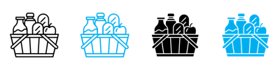 Grocery Shopping Icon vector