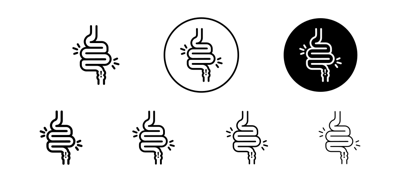 Gut Constipation Icon vector