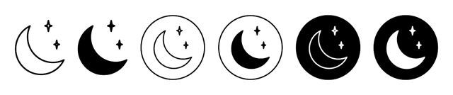 Half Moon Icon vector