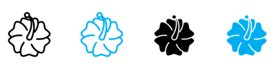 Hawaiian Flower Icon vector