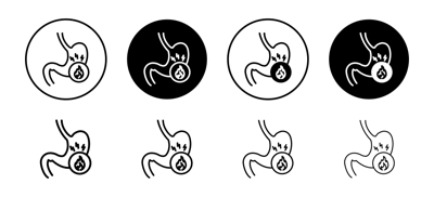 Heartburn Icon vector