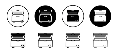Horizontal Shop Refrigerator Icon vector
