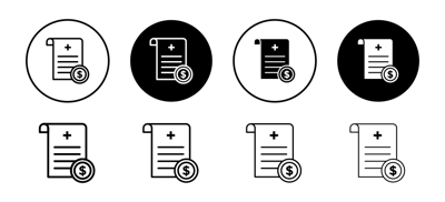 Hospital Bill Icon vector