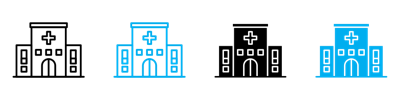 Hospital Building Icon vector