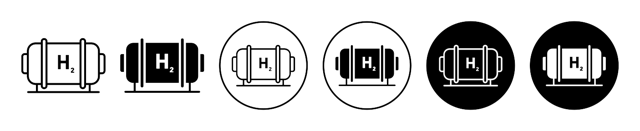 Hydrogen Gas Icon vector