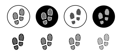 Imprint Soles Shoes Icon vector