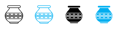 Indian Pot Icon vector