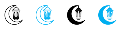 Islamic Lantern Icon vector