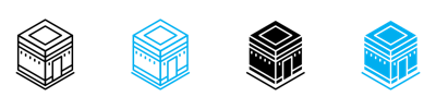 Kaaba Icon vector