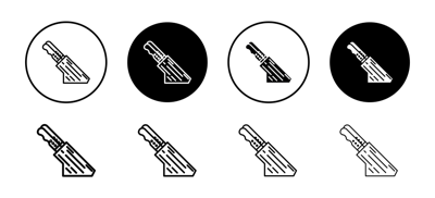 Kitchen Knife Block Icon vector