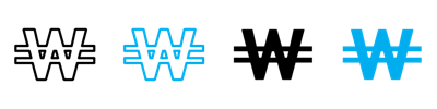 Korean Won Icon vector