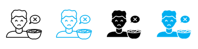 Lack Of Appetite Icon vector