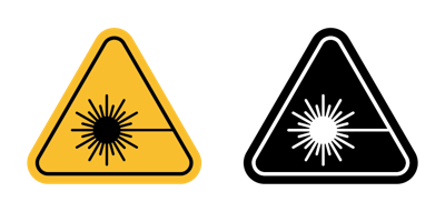 Laser Warning Icon vector