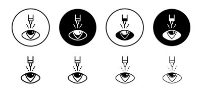 Lasik Laser Eye Surgery Icon vector