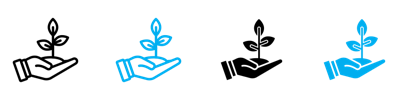 Leaf In Hand Icon vector