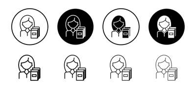 Librarian Icon vector