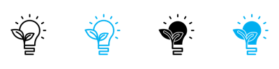 Lightbulb With Leaf Icon vector