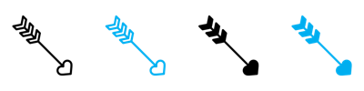 Love Arrow Icon vector