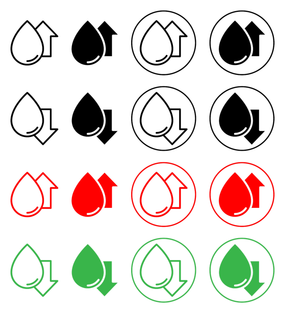 Low And High Cholesterol Icon vector