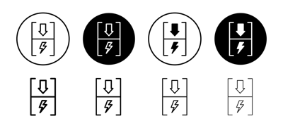 Low Electricity Consumption Icon vector