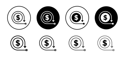 Lower Cost Icon vector