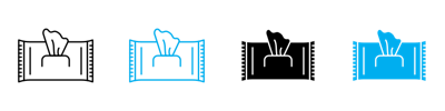 Makeup Remover Wipes Icon vector