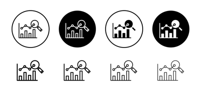 Market Prediction Icon vector