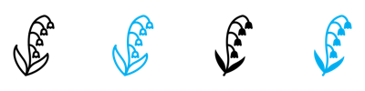 May Lily Icon vector